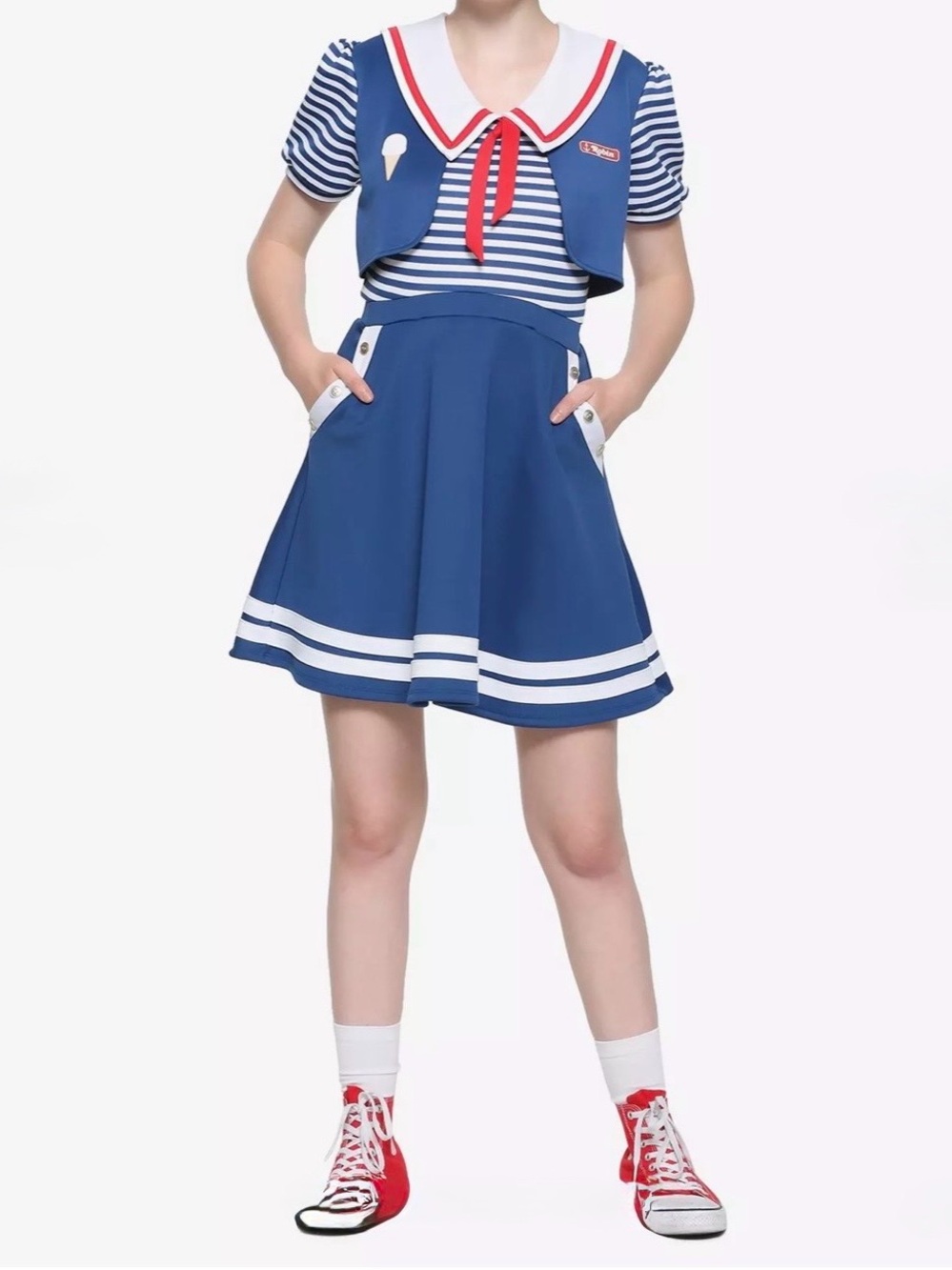 Stranger Things Robin Scoops Ahoy Costume Dress Netflix Halloween Cosplay Small